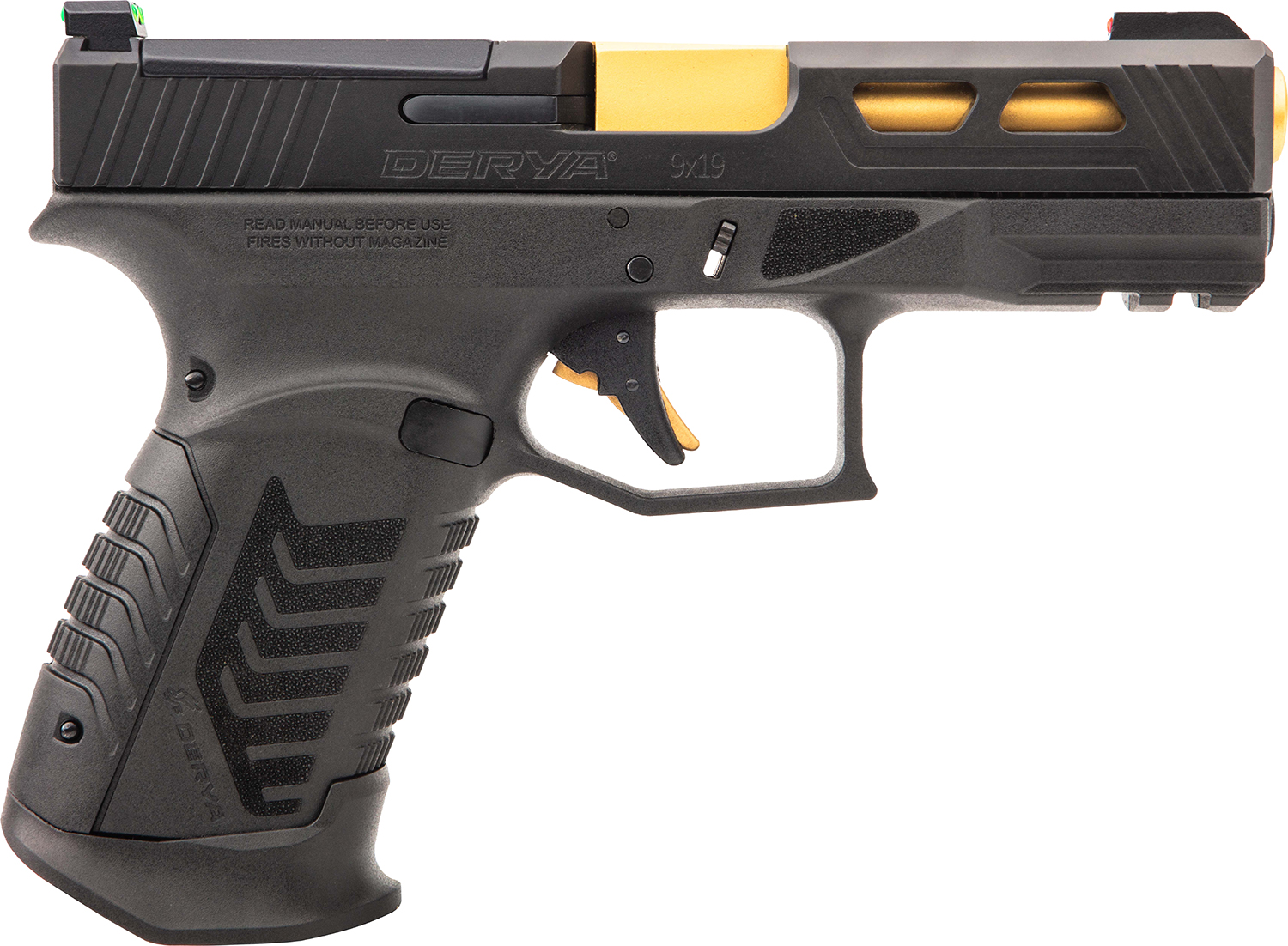 Derya DY9GUS 9mm 15+1 4.02″ Gold TiN Steel Barrel