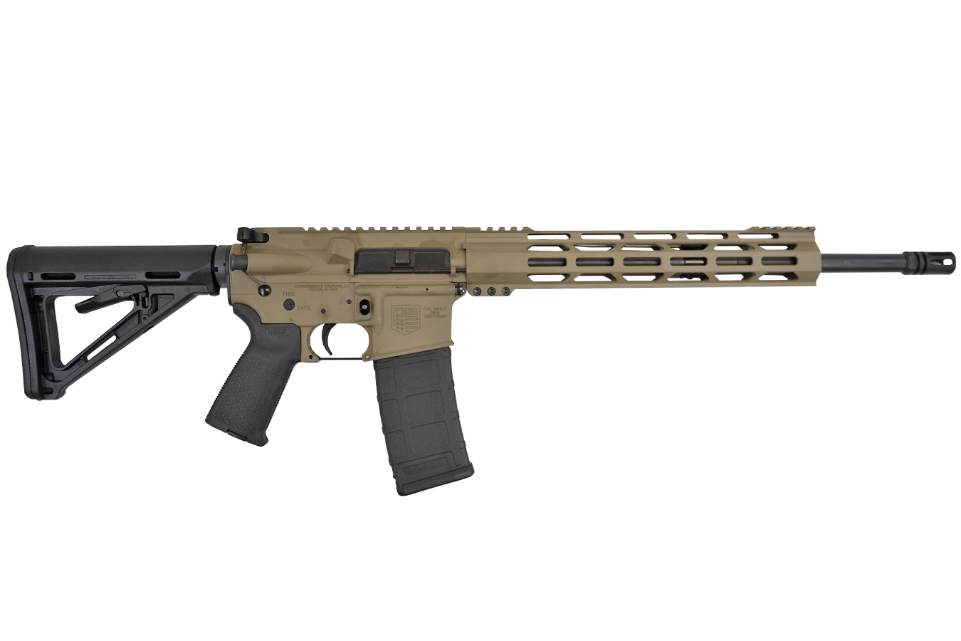 Diamondback DB15 5.56mm Semi-Automatic Rifle with Flat Dark Earth Cerakote Finish - Texas AR-15 Rifle - Texas