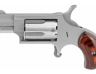 NAA 22LR Mini Revolver .22 LR 5rd Stainless Wood